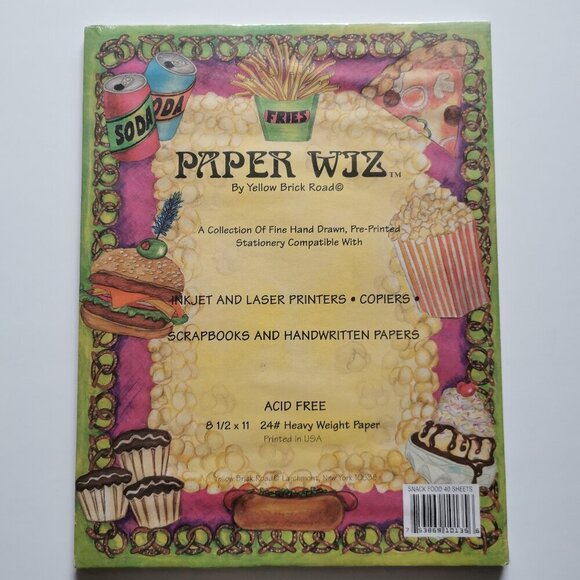 Paper Wiz Sealed Stationery Snack Food Junk Popcorn Ice Cream Fries Paper Pad - Picture 2 of 5